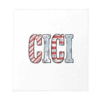 Bloco De Notas Camisa Vetorial Nome CICI Patriota Vintage Design_