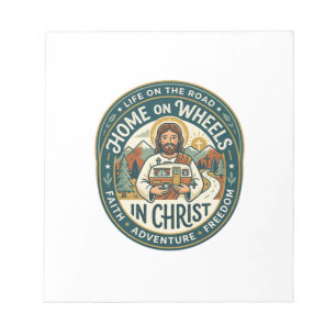 Bloco De Notas Camisa Vintage Jesus RV Camper Life Gráfico Cristã