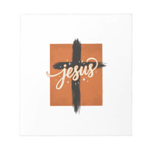 Bloco De Notas Camiseta Cristã Cruz de Jesus Vintage Design_1