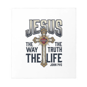 Bloco De Notas Camiseta Cristã Jesus O Caminho A Verdade A Vida