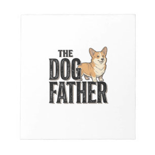 Bloco De Notas Camiseta De Gravura Vintage Dogfather Corgi Engraç