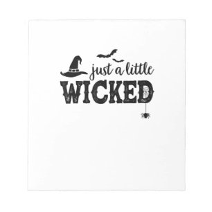 Bloco De Notas Camiseta de Halloween Just A Little Wicked para Mu