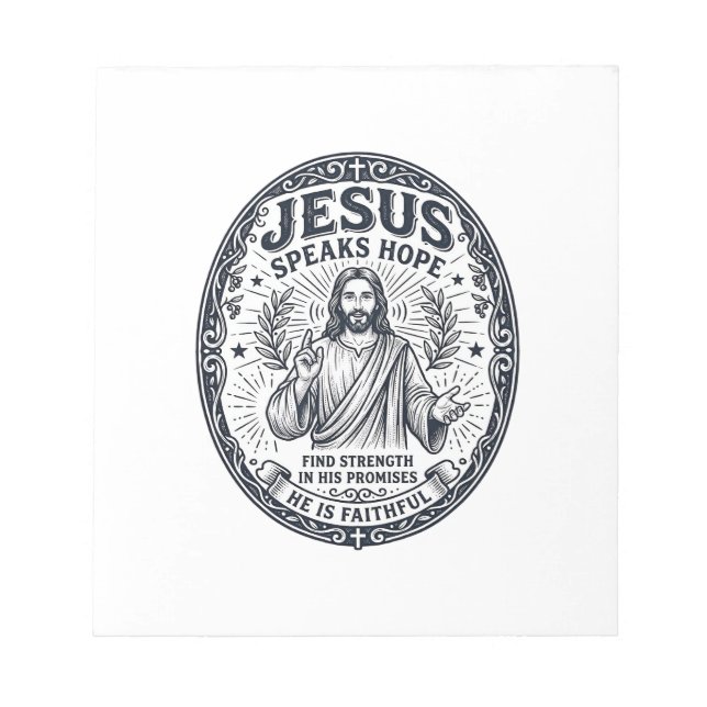 Bloco De Notas Camiseta de Inclusão da Comunidade Surda ASL Jesus (Frente)