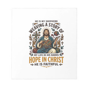 Bloco De Notas Camiseta De Jesus Crochê Tricô Fé Inspiradora