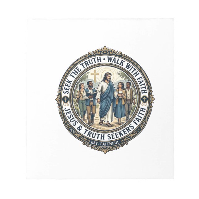 Bloco De Notas Camiseta de Teologia Nerd de Apologética de Jesus  (Frente)