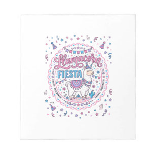 Bloco De Notas Camiseta Divertida da Festa do Llamacorn Unicórnio