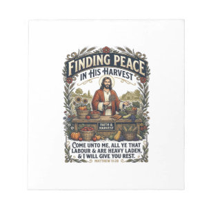 Bloco De Notas Camiseta Gráfica Comida Artesanal Feira Jesus Chr