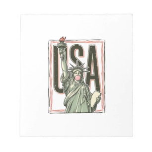 Bloco De Notas Camiseta Gráfica de Bubblegum Vintage da Estátua d