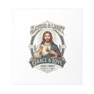 Bloco De Notas Camiseta Gráfica de Caça Vintage Jesus Thrift Stor