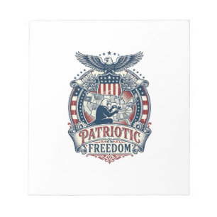 Bloco De Notas Camiseta Gráfica Vetorial Patriota Amante de Enigm