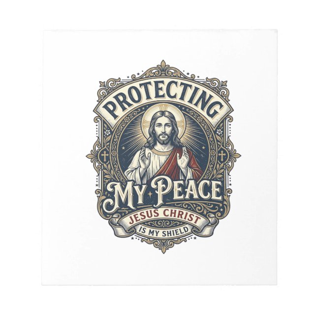 Bloco De Notas Camiseta Jesus Limites Auto Respeito Fé Baseada De (Frente)