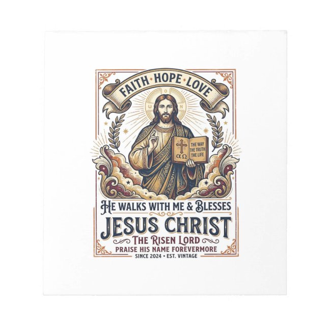 Bloco De Notas Camiseta Jesus Surfando Fé Inspiradora (Frente)