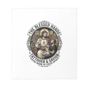 Bloco De Notas Camiseta Jesus Tattoo Artist Studio Inspirador F