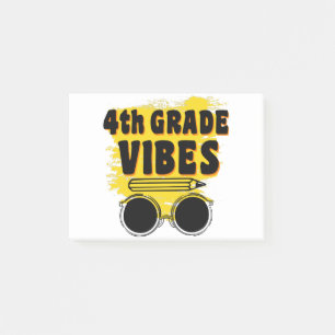 Bloco De Notas Camiseta Vibes de Volta à Escola 4ª Série Primeiro
