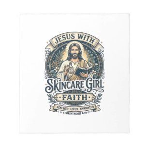 Bloco De Notas Camiseta Vintage Jesus Esthetician Skincare Cristã