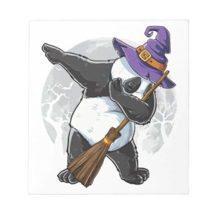 Bloco De Notas Camisetas de Halloween do Panda Dabbing, Halloween