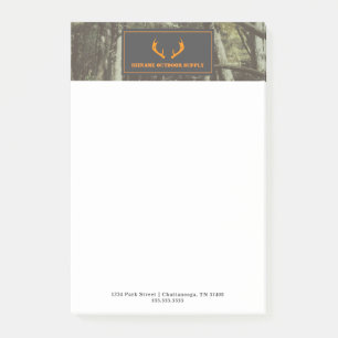 Bloco De Notas Camo Orange Deer Antlers Comercial