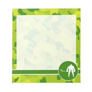 Bloco De Notas Camo Verde da Apple; Hockey