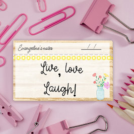 Bloco De Notas Campanha, candeeiros e flores 10" x 6"