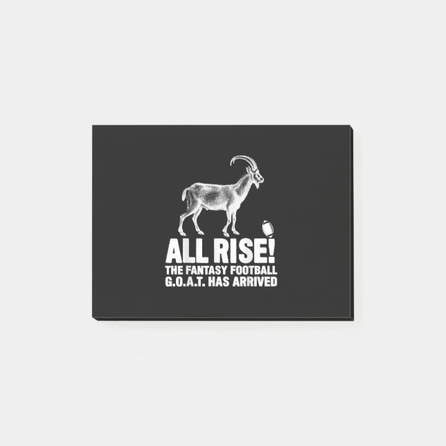 Bloco De Notas Campeão da Liga Fantasy Futebol Goat Gift (Frente)