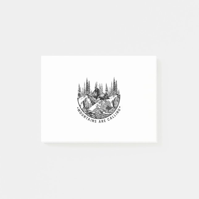 Bloco De Notas Camper Gift | Mountains Are Calling Birthday (Frente)