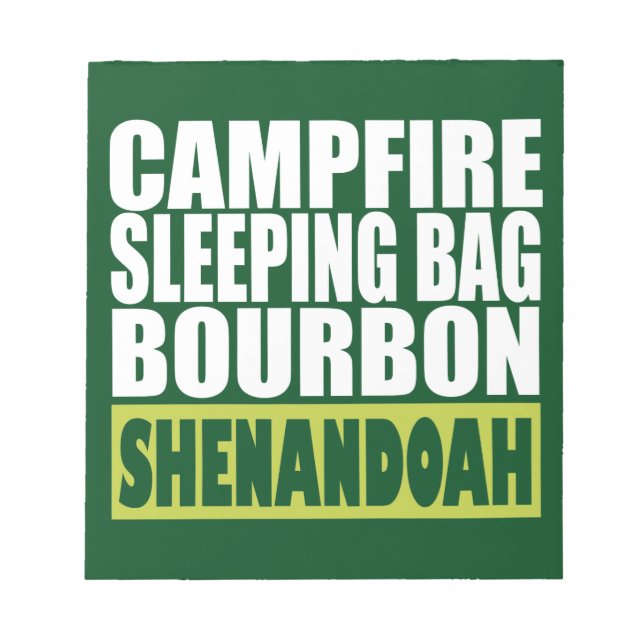 Bloco De Notas Campfire Sleing Bag Bourbon Shenandoah (Frente)