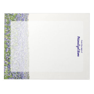 Bloco De Notas Campo Bluebonnet sem linhas