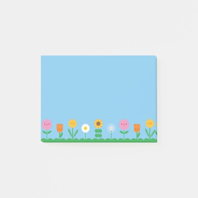 Bloco De Notas Campo de Flor Kawaii (Frente)