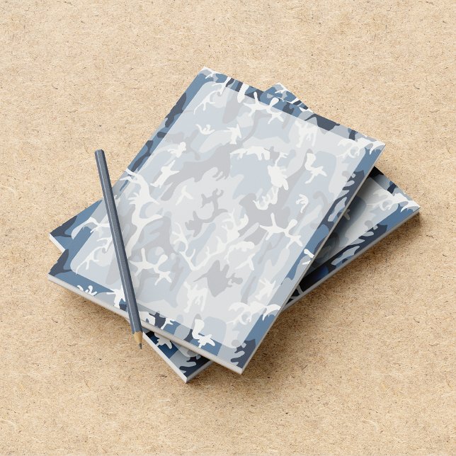 Bloco De Notas Camuflagem Azul da Neve de inverno, Militar, Exérc (Criador carregado)