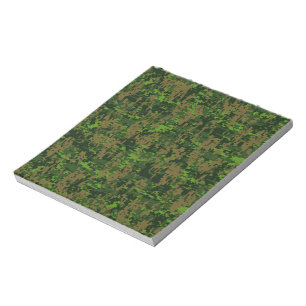 Bloco De Notas Camuflagem de Digitas do verde do estilo da