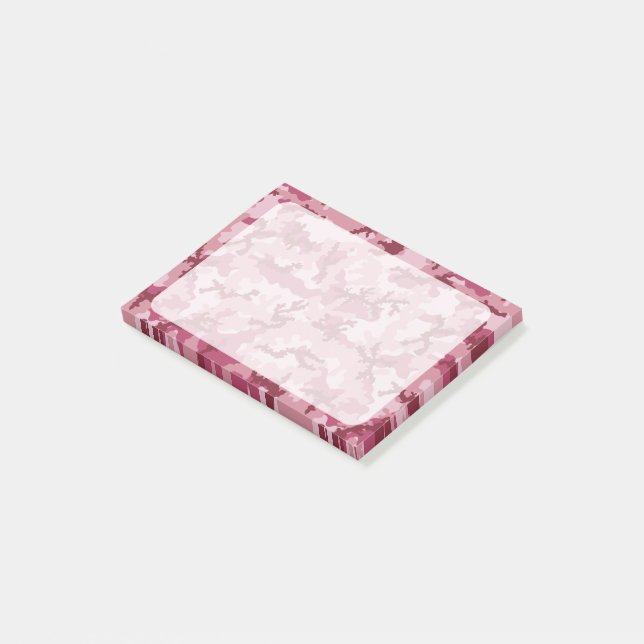 Bloco De Notas Camuflagem rosa (Inclinado)