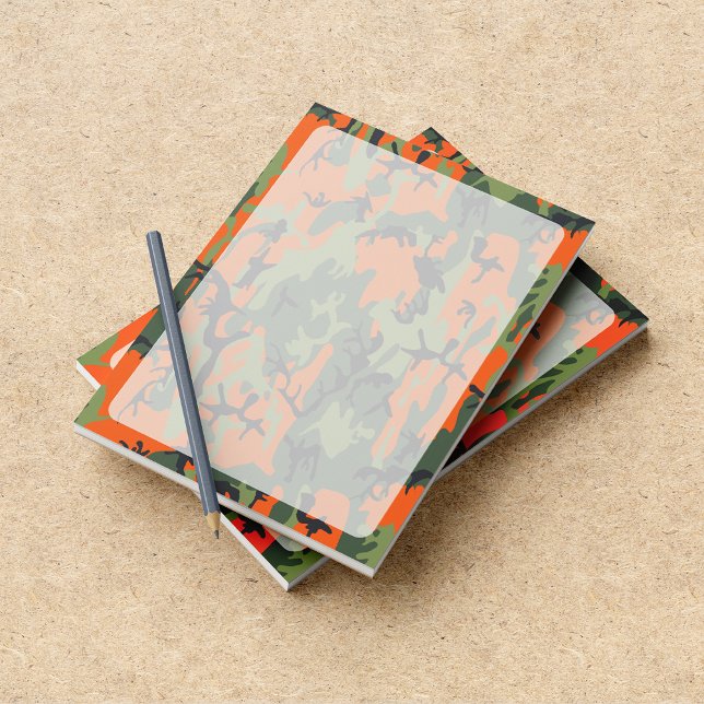 Bloco De Notas Camuflagem Verde e Laranja, Camuflagem, Militar, E (Criador carregado)