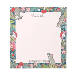 Bloco De Notas Camundongos Camundongos Camundongos Cogumelos Teal