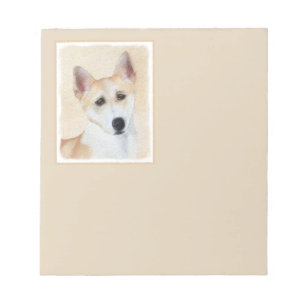 Bloco De Notas Canaan Dog Painting - Arte de Cachorro Original