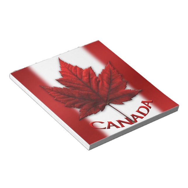 Bloco De Notas Canadá Flag Souvenir Notepad Canada Gifts (Inclinado)