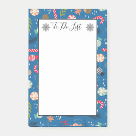 Bloco De Notas Candy Canes e Lista de Doces de Natal Embalados