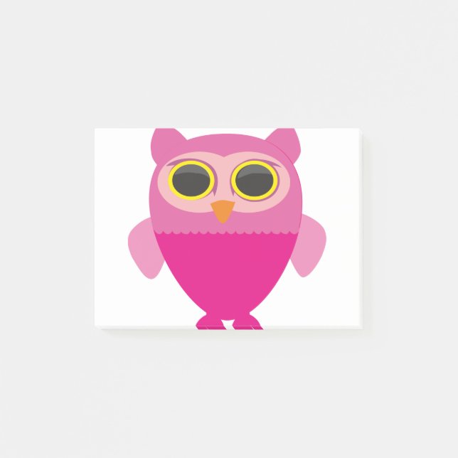 Bloco De Notas Caneta de aves selvagens de Sowa rosa (Frente)