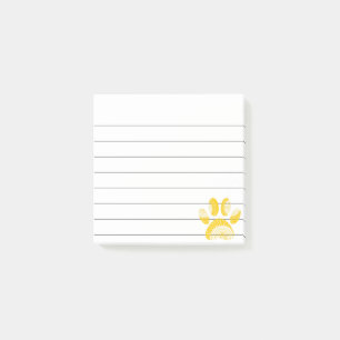 Bloco De Notas Caneta de Cão de Girassol Amarelo Revestida 3x3