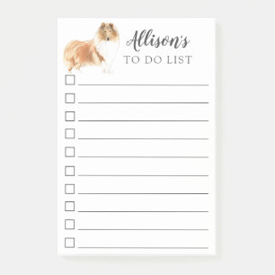 Bloco De Notas Cão áspero do Collie personalizado para fazer a