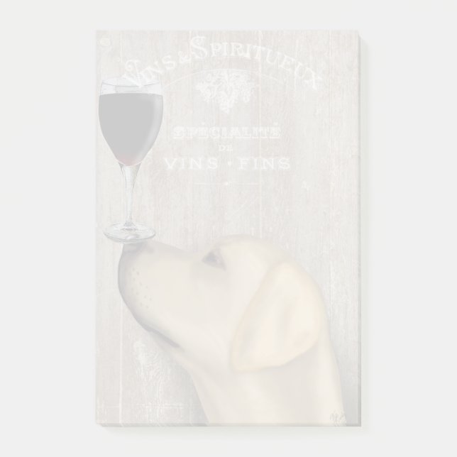 Bloco De Notas Cão Au Vin Yellow Labrador (Frente)