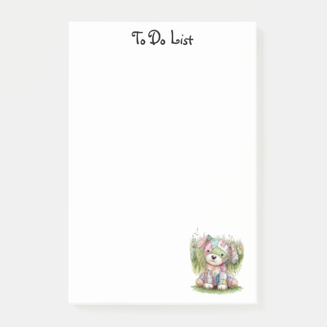 Bloco De Notas Cão bonito e nome personalizado,Personalizado simp (Frente)