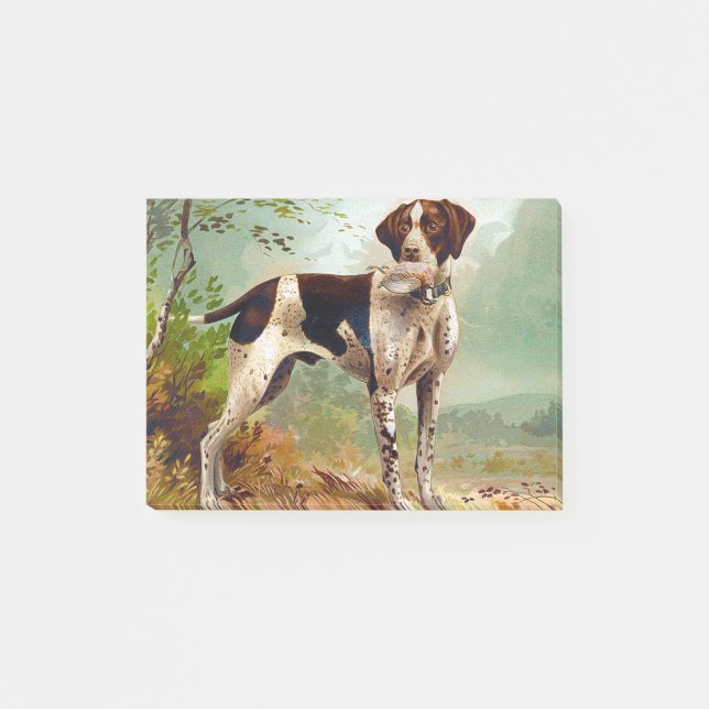 Bloco De Notas Cão caçador com pássaro na boca (Frente)