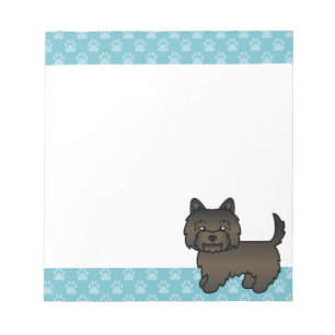 Bloco De Notas Cão Cartoon de Cartoon de Cartoon do Cairn em Brin