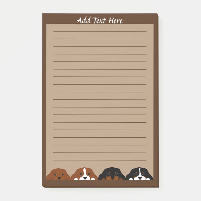 Bloco De Notas Cão Cavalier, Rei Charles Spaniel (Frente)