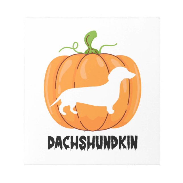Bloco De Notas Cão Dachshund de Halloween (Frente)
