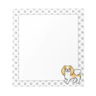 Bloco De Notas Cão-De-Cartoon De Limão E Branco Japonês