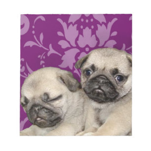 Bloco De Notas Cão de filhotes de cachorro do Pug