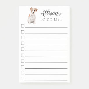 Bloco De Notas Cão de Jack Russell personalizado para fazer a