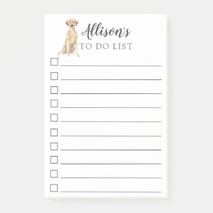 Bloco De Notas Cão de labrador retriever personalizado para faze