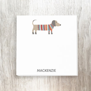 Bloco De Notas Cão de linguiça de Dachshund Personalizado
